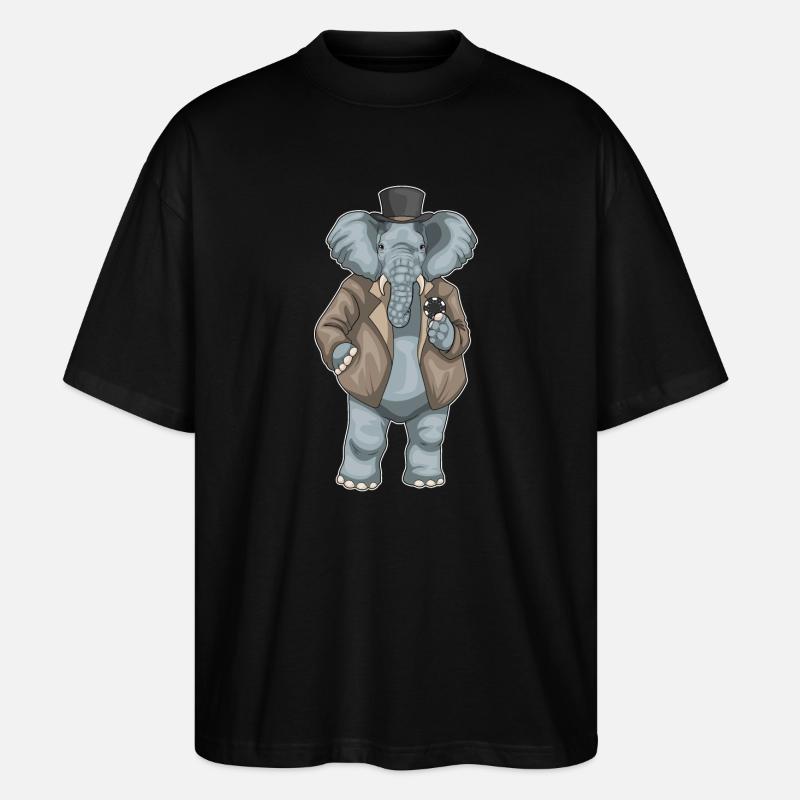 Elefant Poker Pokerchips - Stanley/Stella Oversized Unisex Bio T-Shirt Blaster 2.0 - Schwarz