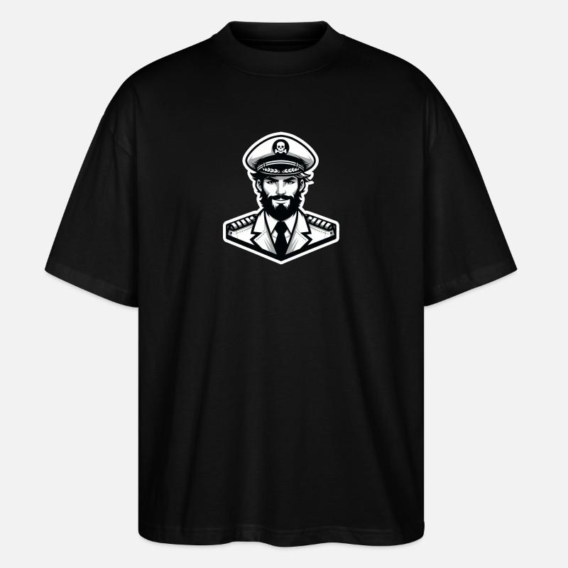 Kapitän Sticker - Stanley/Stella Oversized Unisex Bio T-Shirt Blaster 2.0 - Schwarz