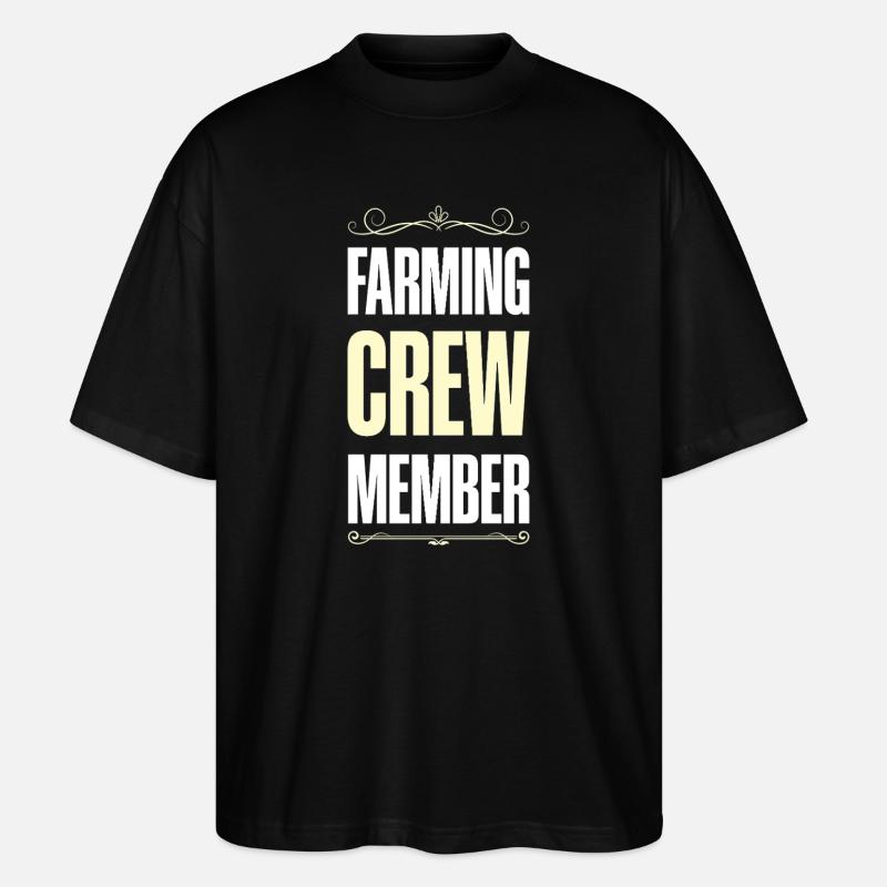 Farming Crew - Stanley/Stella Oversized Unisex Bio T-Shirt Blaster 2.0 - Schwarz