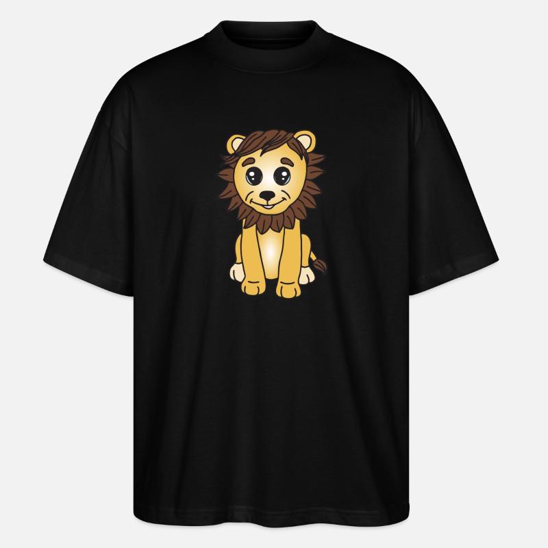 Kleiner süßer Löwe - Stanley/Stella Oversized Unisex Bio T-Shirt Blaster 2.0 - Schwarz
