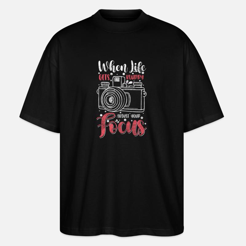 Fotograf Motiv - Stanley/Stella Oversized Unisex Bio T-Shirt Blaster 2.0 - Schwarz