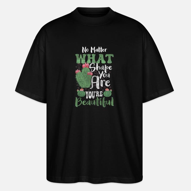 Cactus épineux d’été - T-shirt bio Blaster 2.0 coupe oversize Stanley/Stella Unisexe - noir