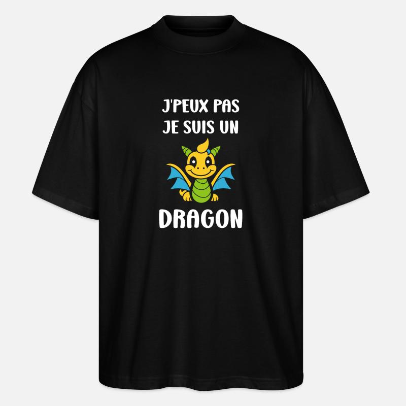 Bébé dragon - T-shirt bio Blaster 2.0 coupe oversize Stanley/Stella Unisexe - noir