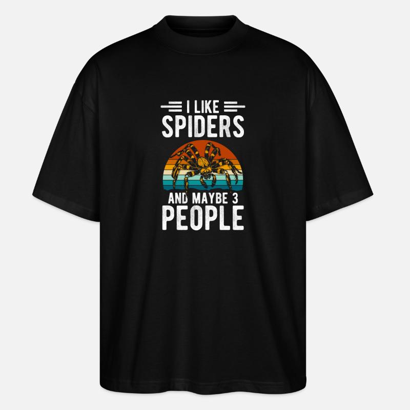 Spider Crawling Tarantula Bite - Stanley/Stella Oversized Unisex Organic T-shirt Blaster 2.0 - black
