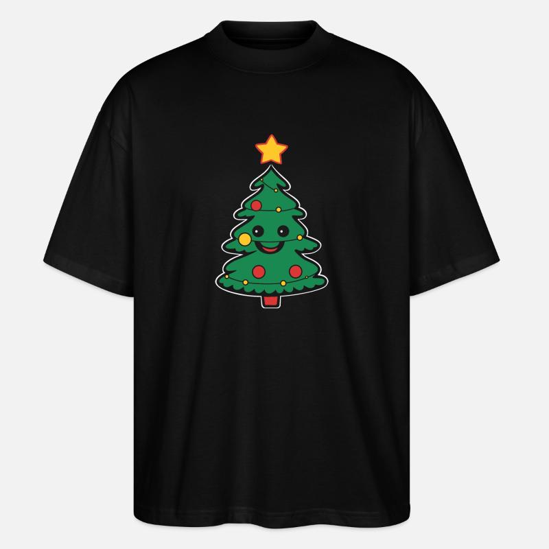 Small Christmas Tree - Stanley/Stella Oversized Unisex Organic T-shirt Blaster 2.0 - black