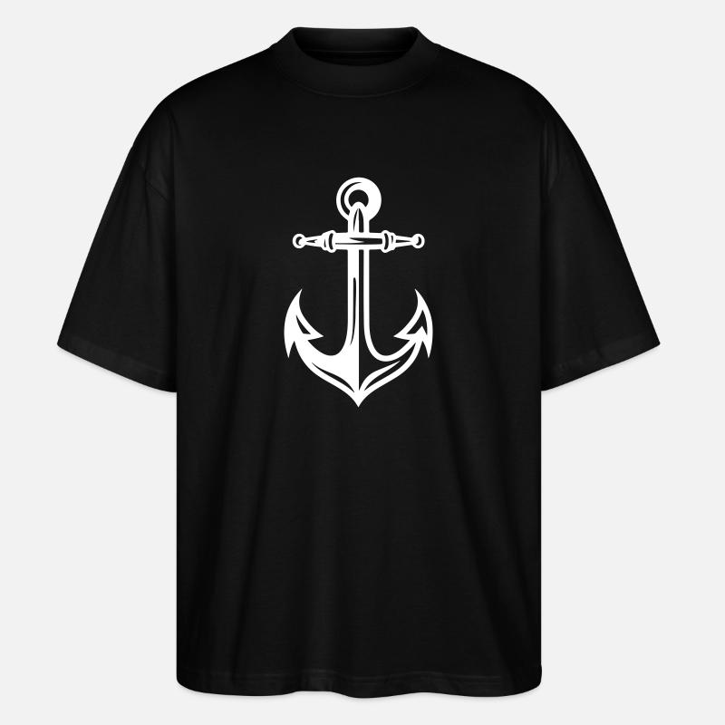Anker Hafen - Stanley/Stella Oversized Unisex Bio T-Shirt Blaster 2.0 - Schwarz