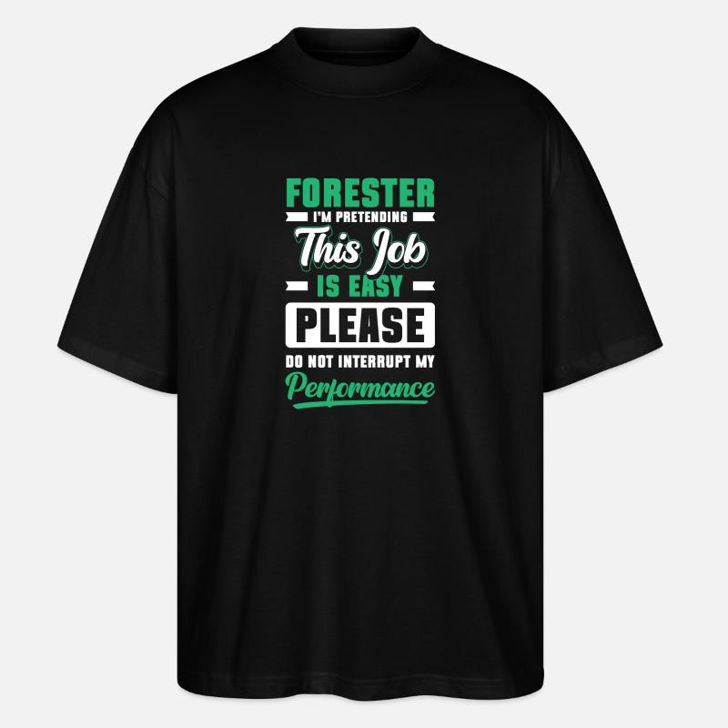 Chasseur forestier - T-shirt bio Blaster 2.0 coupe oversize Stanley/Stella Unisexe - noir