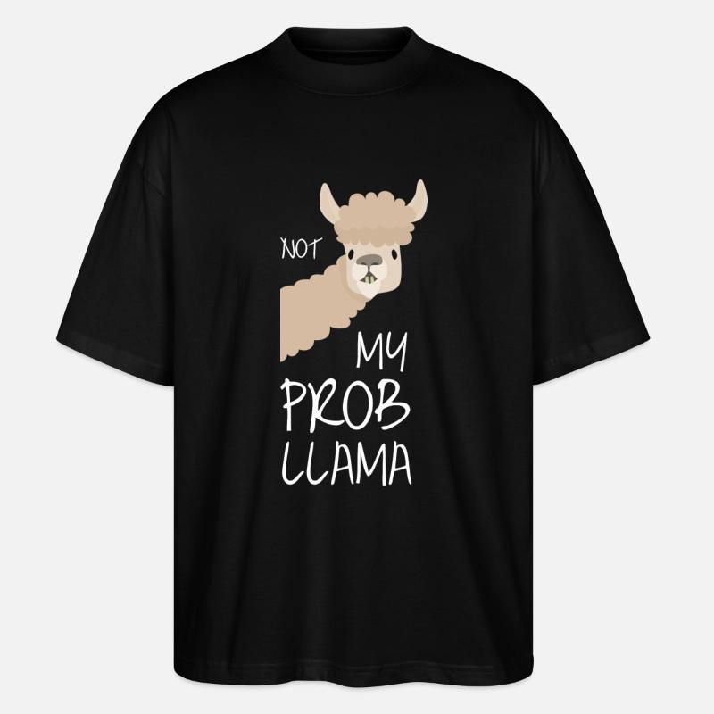 Lama! Llama! ProbLlama - T-shirt bio Blaster 2.0 coupe oversize Stanley/Stella Unisexe - noir