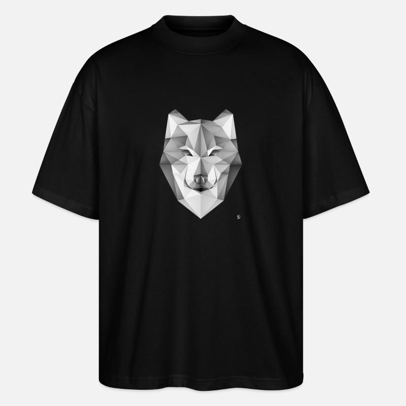 AD Geometric Wolf - T-shirt bio Blaster 2.0 coupe oversize Stanley/Stella Unisexe - noir