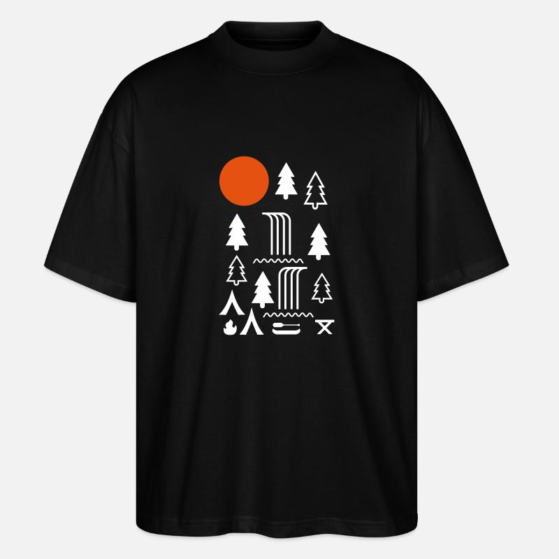 Camping - T-shirt bio Blaster 2.0 coupe oversize Stanley/Stella Unisexe - noir