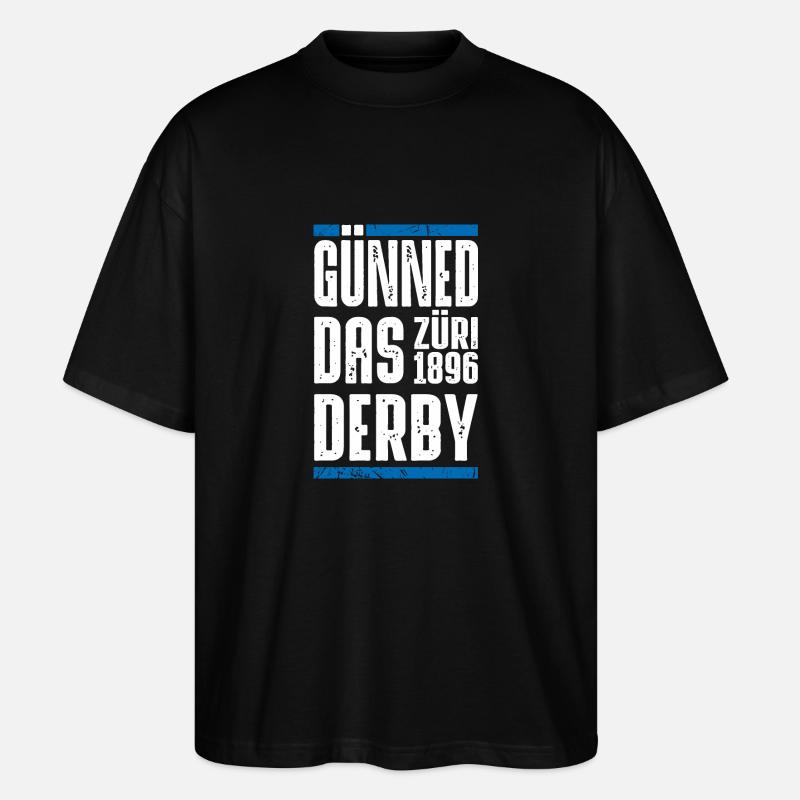 Günned das Derby - Stanley/Stella Oversized Unisex Bio T-Shirt Blaster 2.0 - Schwarz