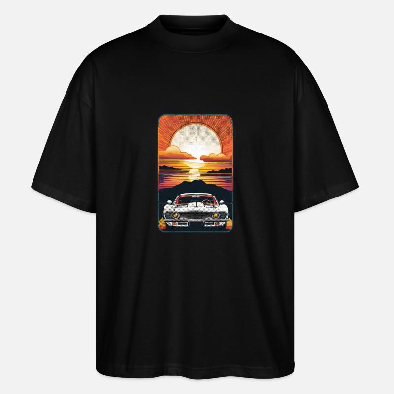 Oldtimer Sonnenuntergang - Stanley/Stella Oversized Unisex Bio T-Shirt Blaster 2.0 - Schwarz