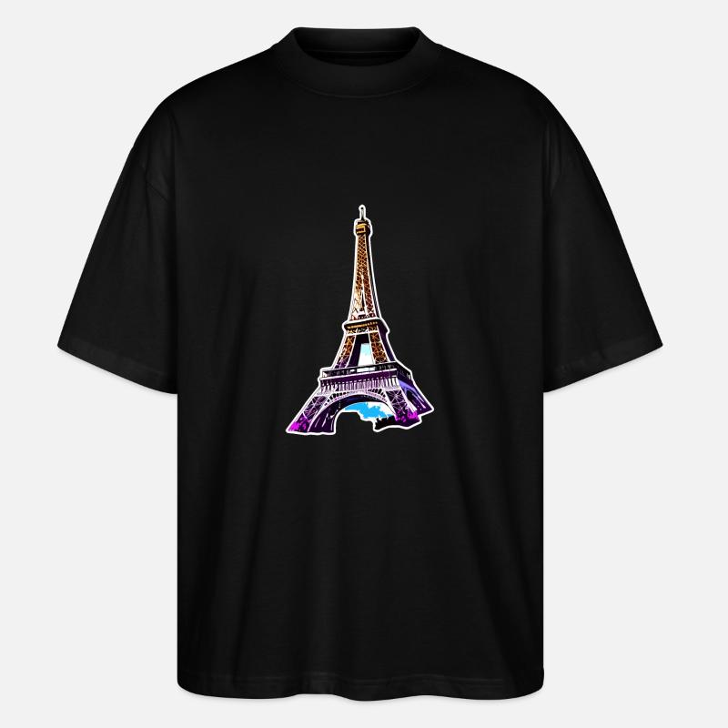 Eiffelturm #15 - Stanley/Stella Oversized Unisex Bio T-Shirt Blaster 2.0 - Schwarz