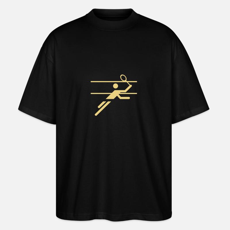 badminton_01 - Stanley/Stella Oversized Unisex Bio T-Shirt Blaster 2.0 - Schwarz