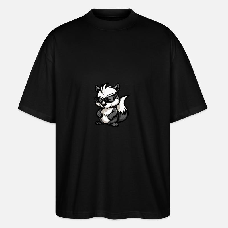 Stinktier Cool Tier - Stanley/Stella Oversized Unisex Bio T-Shirt Blaster 2.0 - Schwarz