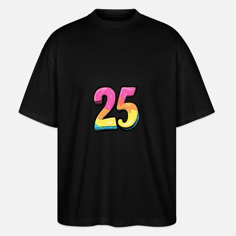 25 Zahl Comic - Stanley/Stella Oversized Unisex Bio T-Shirt Blaster 2.0 - Schwarz