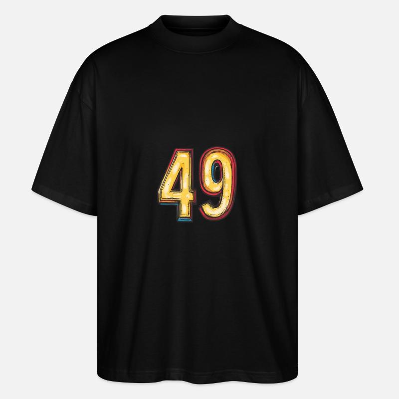 49 Zahl Comic - Stanley/Stella Oversized Unisex Bio T-Shirt Blaster 2.0 - Schwarz