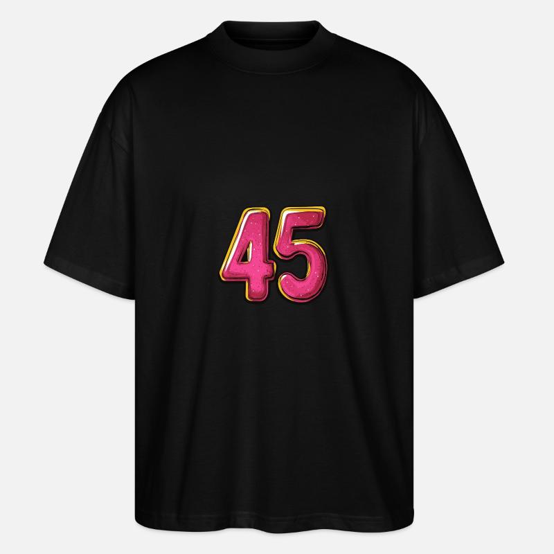 45 Zahl Comic - Stanley/Stella Oversized Unisex Bio T-Shirt Blaster 2.0 - Schwarz
