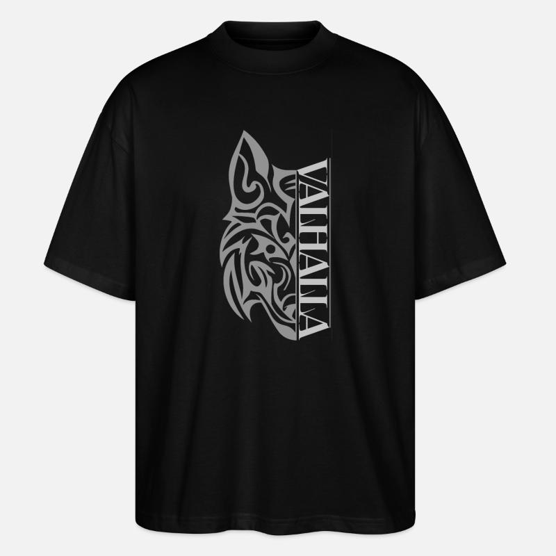 Valhalla Wolf Viking - Stanley/Stella Oversized Unisex Bio T-Shirt Blaster 2.0 - Schwarz