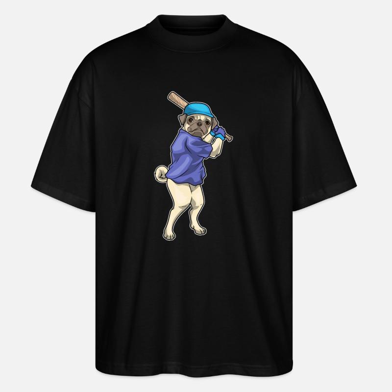 Carlin Baseball Batte de Baseball - T-shirt bio Blaster 2.0 coupe oversize Stanley/Stella Unisexe - noir