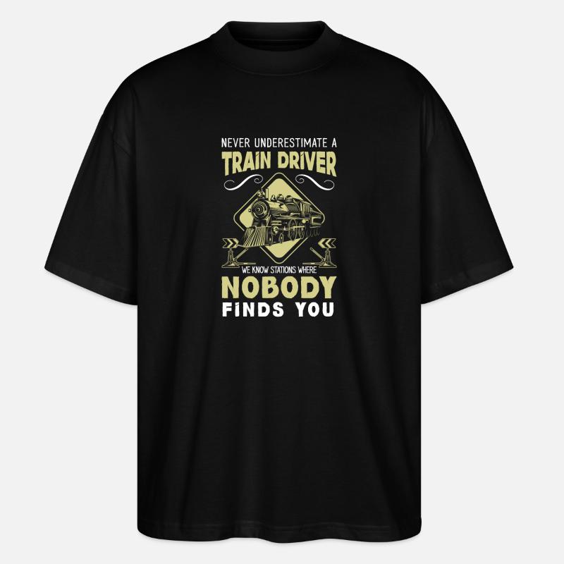 Zugführer Lok Schaffner - Stanley/Stella Oversized Unisex Bio T-Shirt Blaster 2.0 - Schwarz