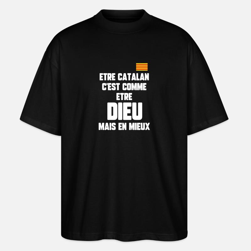 Katalanisch - Stanley/Stella Oversized Unisex Bio T-Shirt Blaster 2.0 - Schwarz