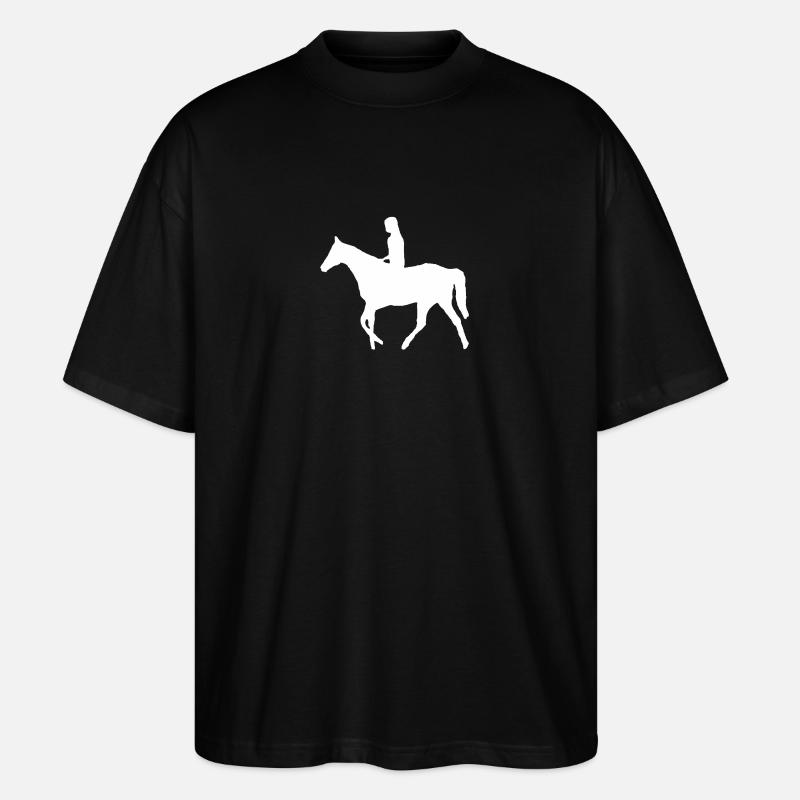 Pferd - Stanley/Stella Oversized Unisex Bio T-Shirt Blaster 2.0 - Schwarz