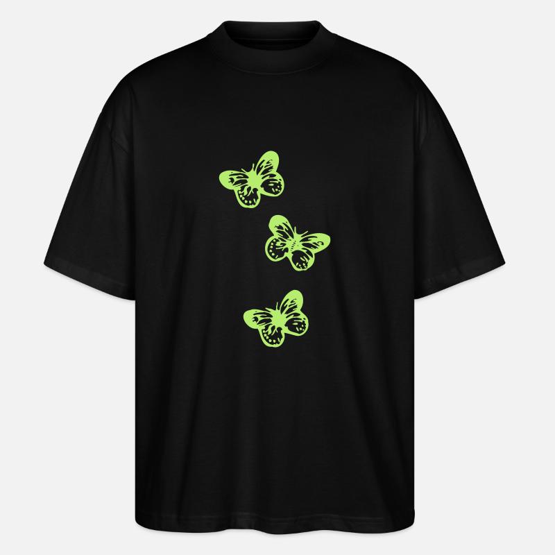falter schmetterling - Stanley/Stella Oversized Unisex Bio T-Shirt Blaster 2.0 - Schwarz