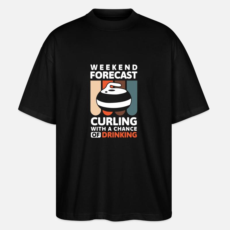 Curling Eiskalt Wischen - Stanley/Stella Oversized Unisex Bio T-Shirt Blaster 2.0 - Schwarz