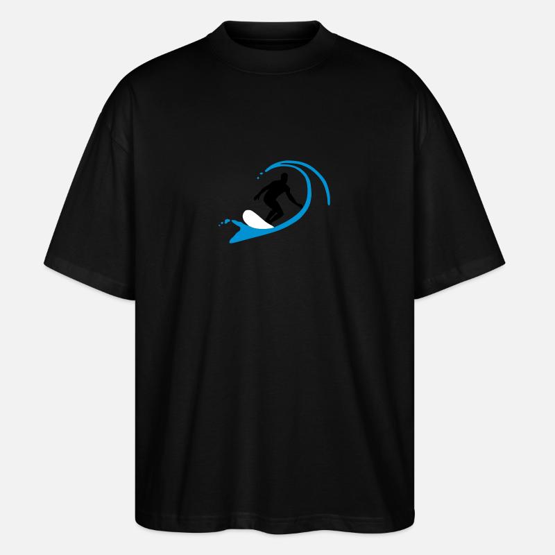 Surfer - Stanley/Stella Oversized Unisex Bio T-Shirt Blaster 2.0 - Schwarz