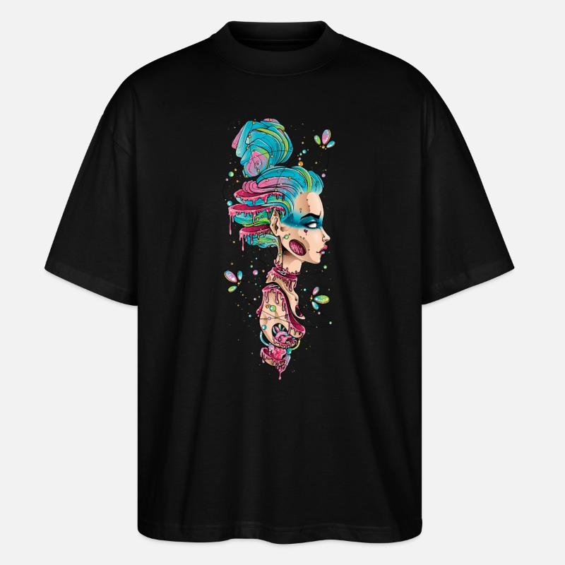 Doux Macabre - T-shirt bio Blaster 2.0 coupe oversize Stanley/Stella Unisexe - noir