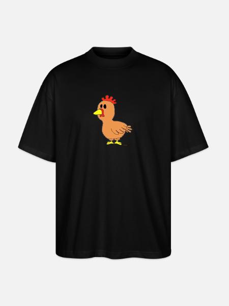 Chicken / chicken - Stanley/Stella Oversized Unisex Organic T-shirt Blaster 2.0 - black