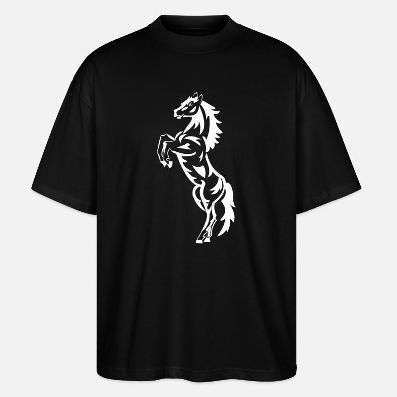 Pferd, Reiten, Reiter, Pferde - Stanley/Stella Oversized Unisex Bio T-Shirt Blaster 2.0 - Schwarz