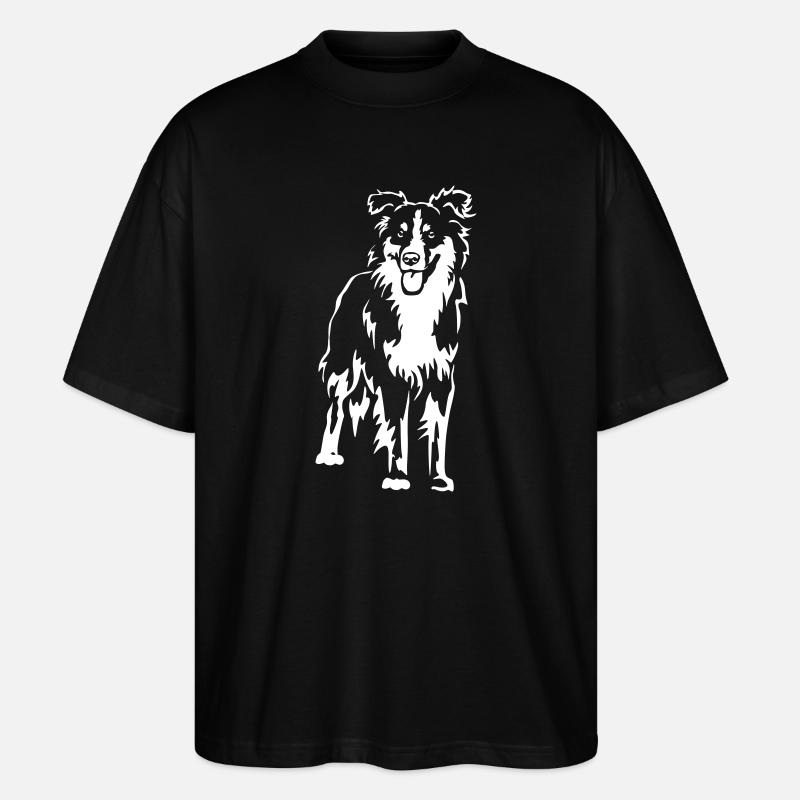 Australian Shepherd "Black Edition" - Stanley/Stella Oversized Unisex Bio T-Shirt Blaster 2.0 - Schwarz
