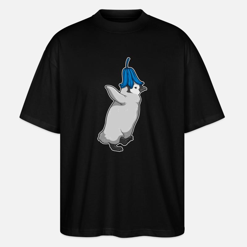 Pinguin Glockenblume Blumen - Stanley/Stella Oversized Unisex Bio T-Shirt Blaster 2.0 - Schwarz