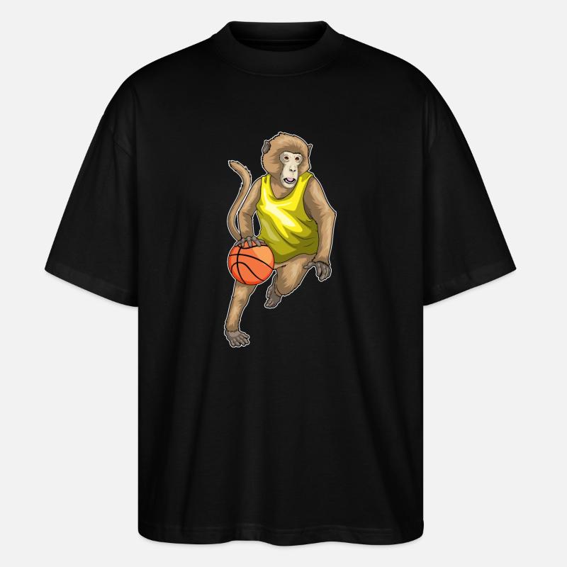 Singe Basketteur Basketteur - T-shirt bio Blaster 2.0 coupe oversize Stanley/Stella Unisexe - noir