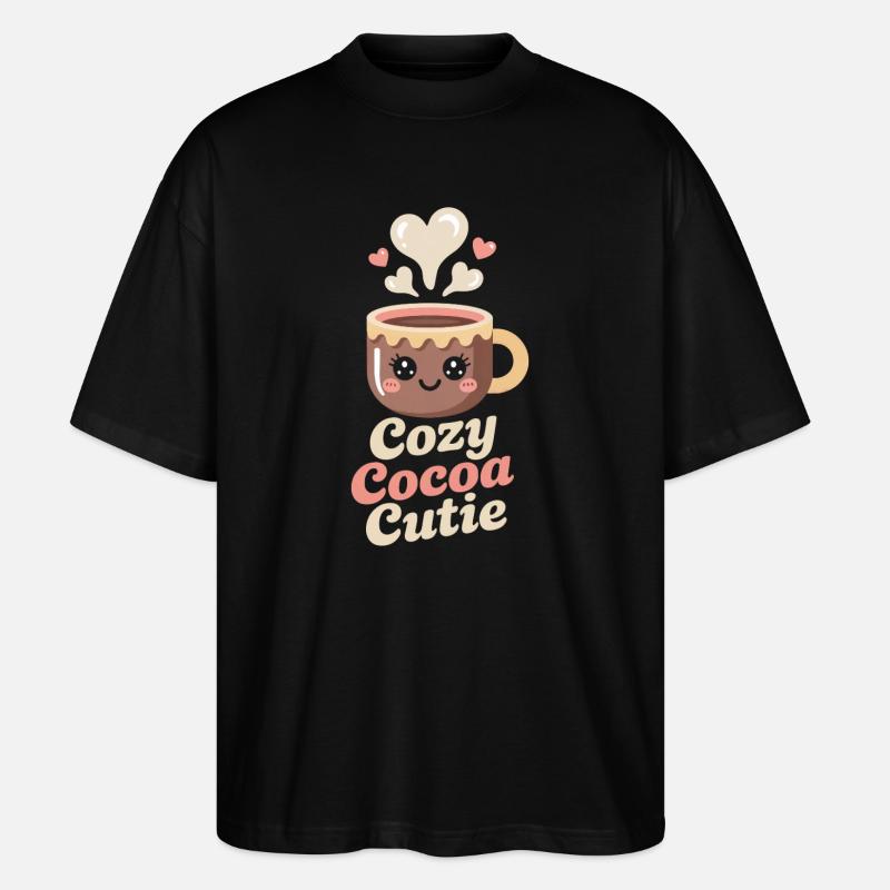 Kakao - Cocoa Mignon Douillet - T-shirt bio Blaster 2.0 coupe oversize Stanley/Stella Unisexe - noir