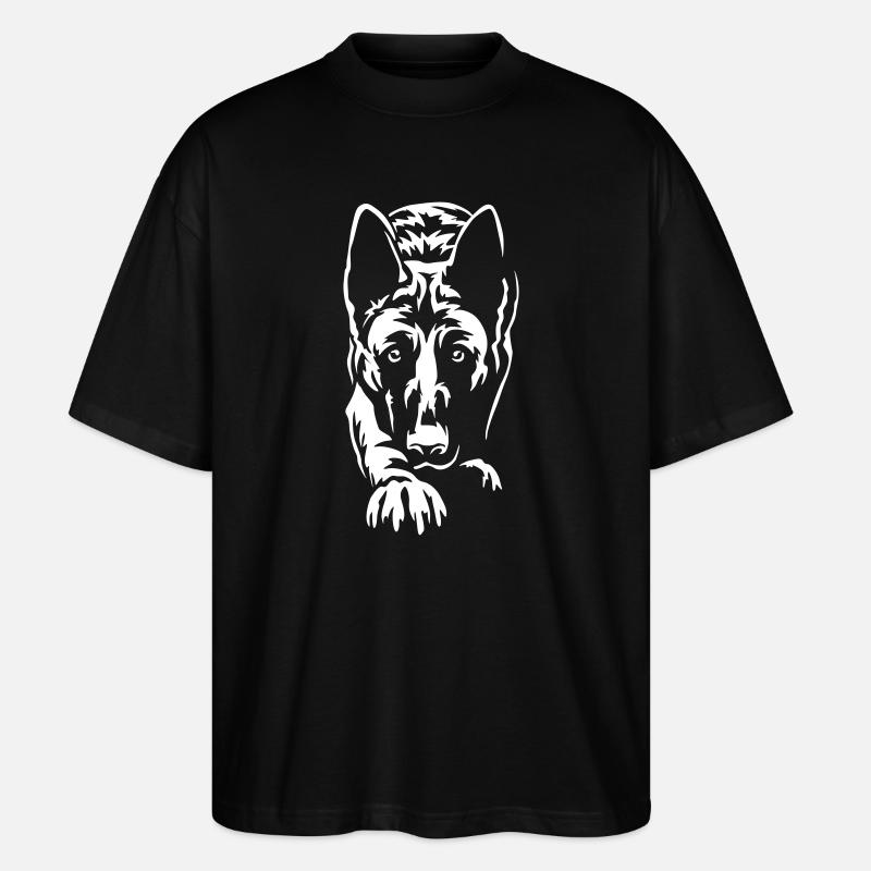 Malinois "Black Edition" - Stanley/Stella Oversized Unisex Organic T-shirt Blaster 2.0 - black