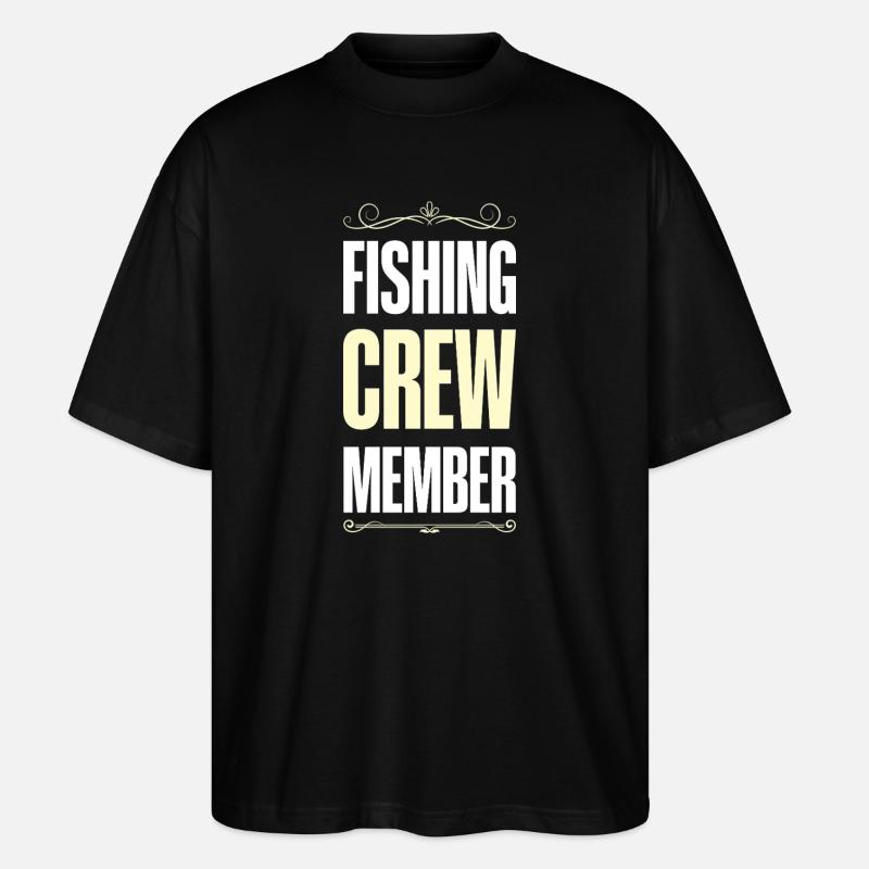 Fishing Crew - Stanley/Stella Oversized Unisex Bio T-Shirt Blaster 2.0 - Schwarz