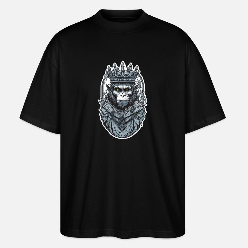 King Monkey - Stanley/Stella Oversized Unisex Bio T-Shirt Blaster 2.0 - Schwarz