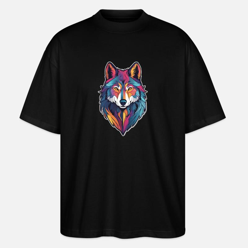 Wolf - Stanley/Stella Oversized Unisex Bio T-Shirt Blaster 2.0 - Schwarz