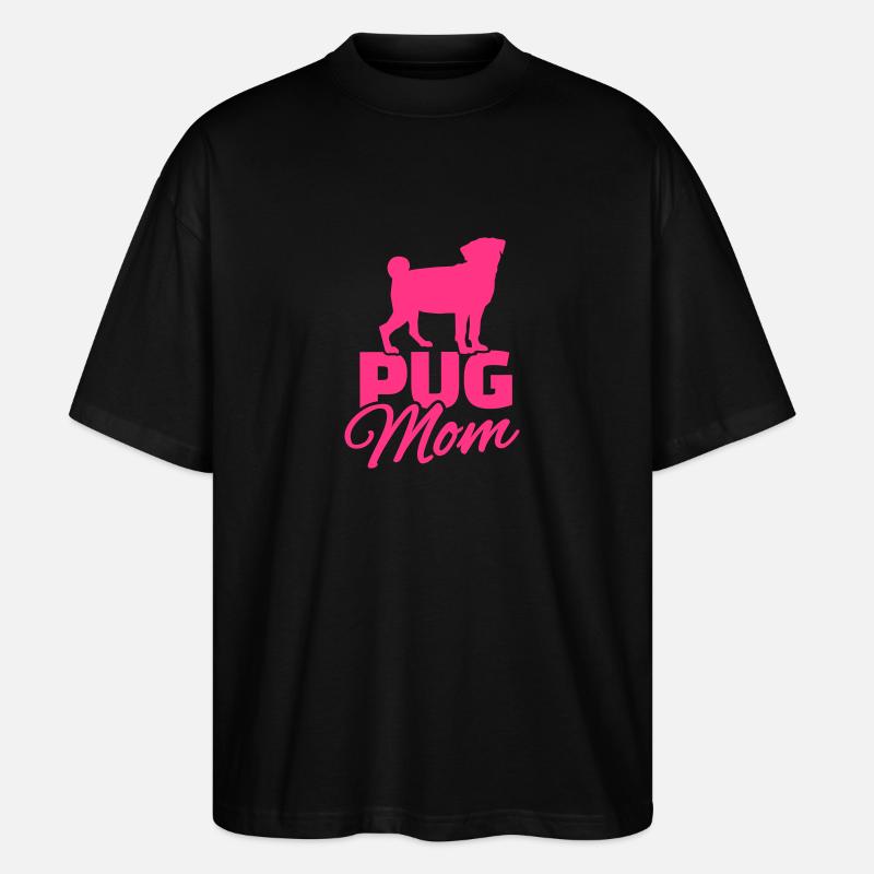 Mops - Stanley/Stella Oversized Unisex Bio T-Shirt Blaster 2.0 - Schwarz
