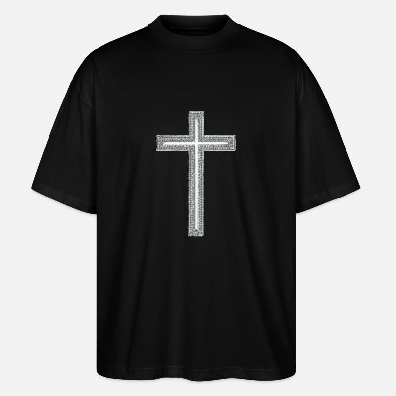 Kreuz - Stanley/Stella Oversized Unisex Bio T-Shirt Blaster 2.0 - Schwarz