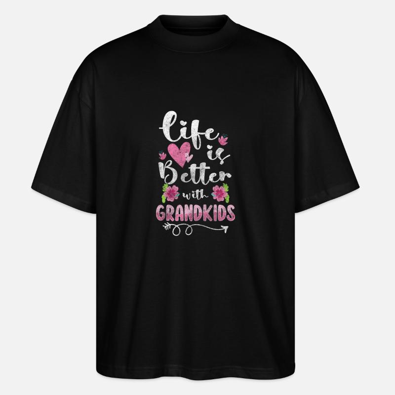 Großeltern Liebe - Stanley/Stella Oversized Unisex Bio T-Shirt Blaster 2.0 - Schwarz