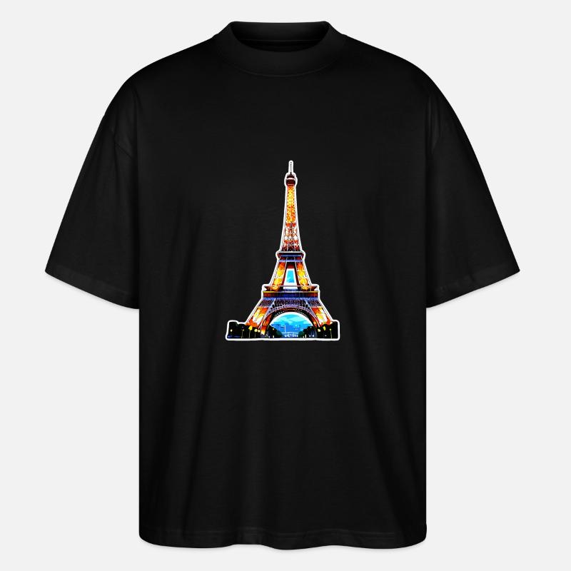 Eiffel tower #7 - Stanley/Stella Oversized Unisex Organic T-shirt Blaster 2.0 - black