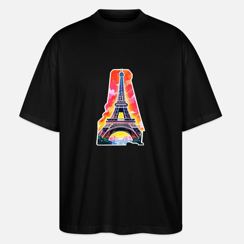 Eiffel tower #21 - Stanley/Stella Oversized Unisex Organic T-shirt Blaster 2.0 - black