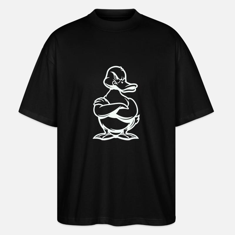 Duck Duck Comic - Stanley/Stella Oversized Unisex Organic T-shirt Blaster 2.0 - black
