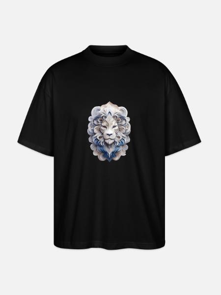 Sternzeichen Löwe - Stanley/Stella Oversized Unisex Bio T-Shirt Blaster 2.0 - Schwarz