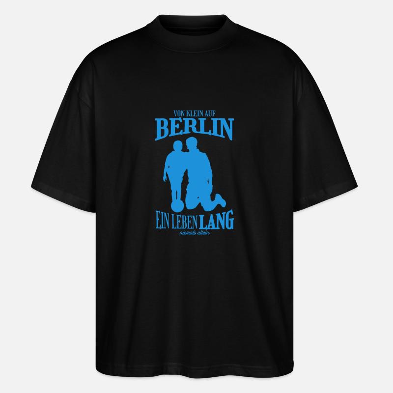 Berlin Fußball Tradition Geschenk - Stanley/Stella Oversized Unisex Bio T-Shirt Blaster 2.0 - Schwarz