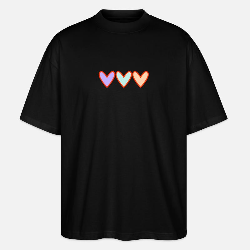HERZ - Stanley/Stella Oversized Unisex Bio T-Shirt Blaster 2.0 - Schwarz